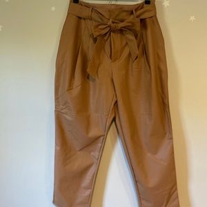 Express Faux Leather Super High Rise Ankle Pants
